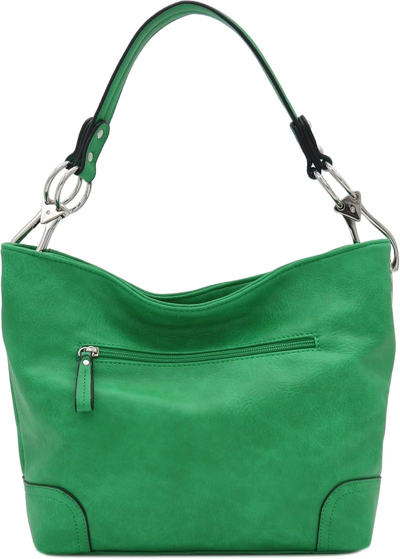 Alyssa Hobo Shoulder Bag with Big Snap Hook Hardware - Image 4